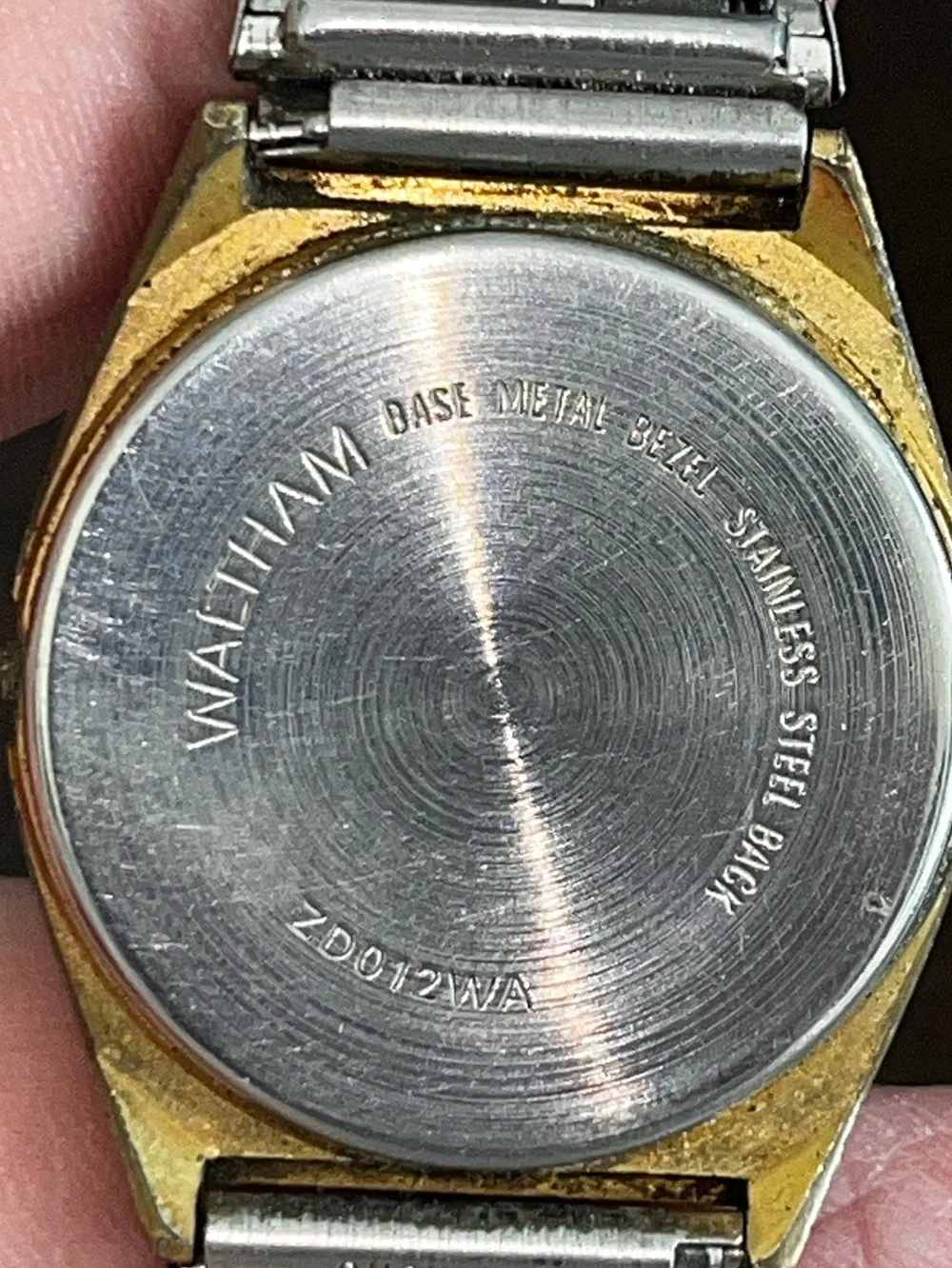 Waltham: Vintage Day/Date Watch: Light Scratches See Pics New Battery Flex Band